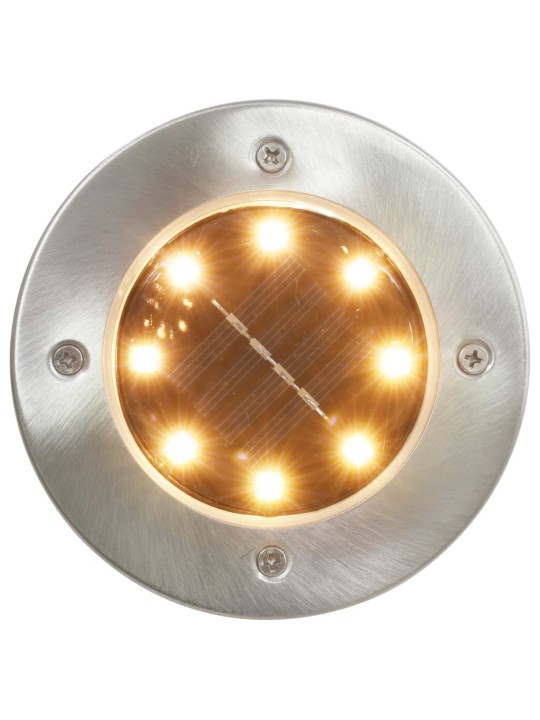 Solārās zemes lampas, 8 gab, led, silti baltas
