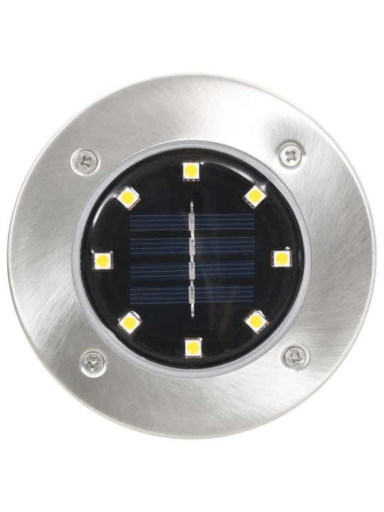 Solārās zemes lampas, 8 gab, led, silti baltas