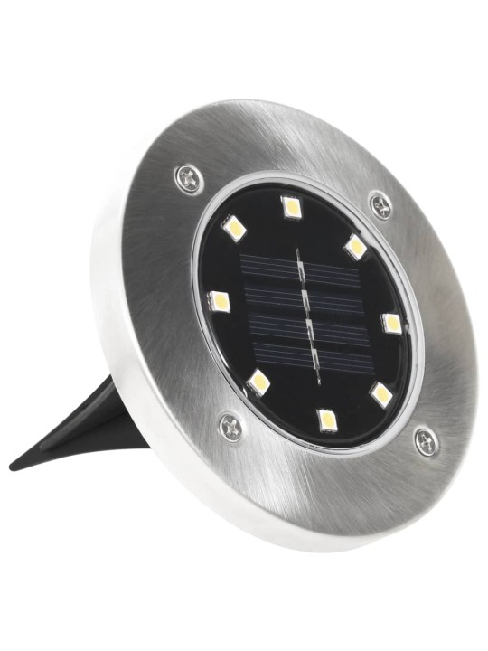 Solārās zemes lampas, 8 gab, led, silti baltas