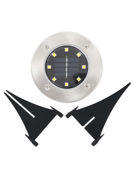 Solārās zemes lampas, 8 gab, led, silti baltas