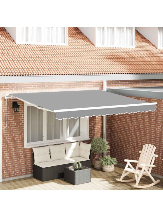 Markīze manuāls balts 3 x 2,5 m metāla