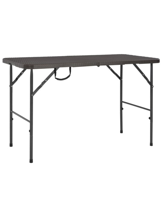 Saliekams dārza galds, brūns, 120x60x74 cm, hdpe, brūns pe