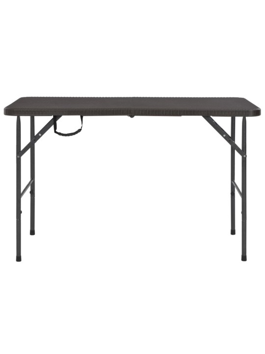 Saliekams dārza galds, brūns, 120x60x74 cm, hdpe, brūns pe