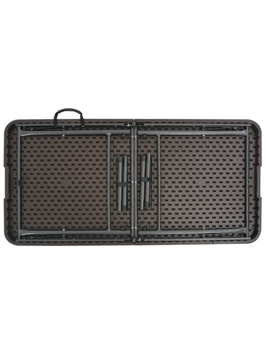 Saliekams dārza galds, brūns, 120x60x74 cm, hdpe, brūns pe