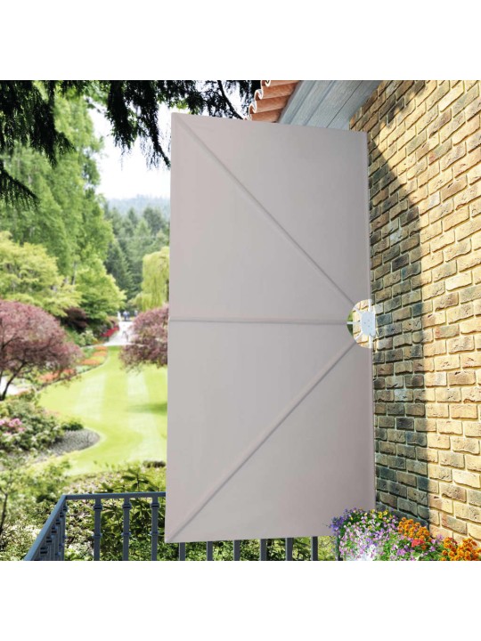Saliekama terases sānu markīze, krēmkrāsā, 300x150 cm