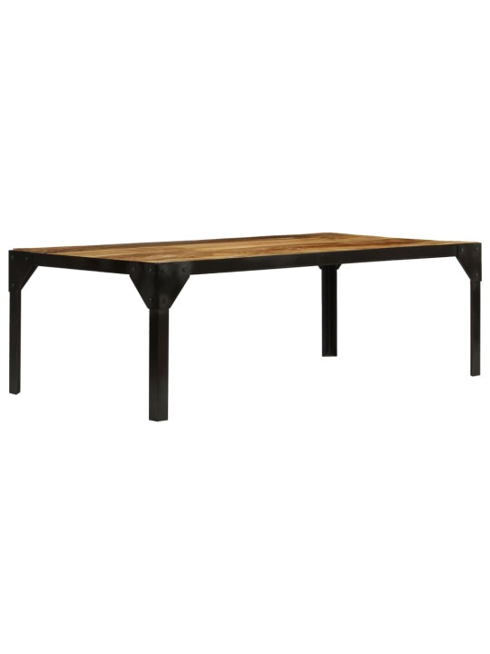 Kafijas galdiņš, 100 cm, neapstrādāts mango koks, tērauds