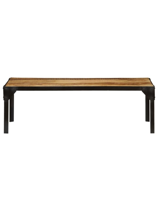 Kafijas galdiņš, 100 cm, neapstrādāts mango koks, tērauds