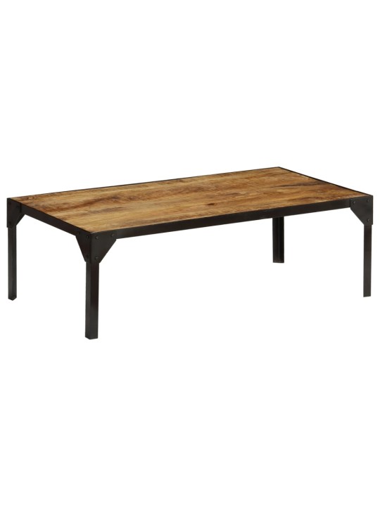 Kafijas galdiņš, 100 cm, neapstrādāts mango koks, tērauds