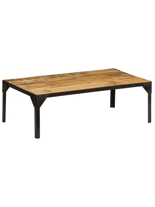 Kafijas galdiņš, 100 cm, neapstrādāts mango koks, tērauds