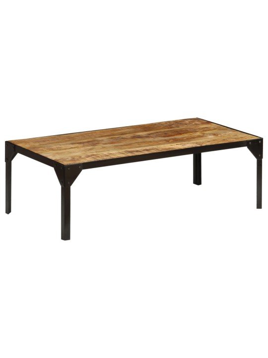 Kafijas galdiņš, 100 cm, neapstrādāts mango koks, tērauds