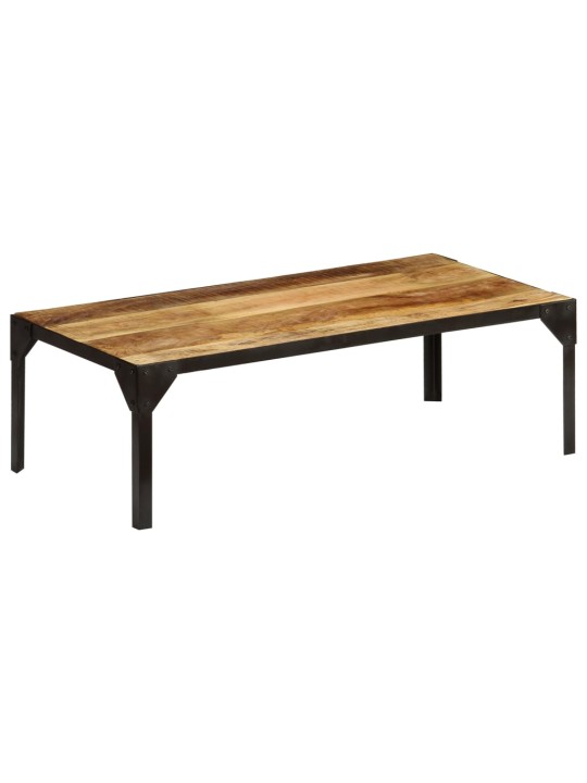 Kafijas galdiņš, 100 cm, neapstrādāts mango koks, tērauds