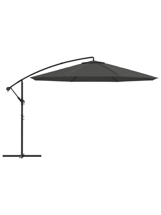 Saulessargs ar alumīnija kātu, 350 cm, antracītpelēks