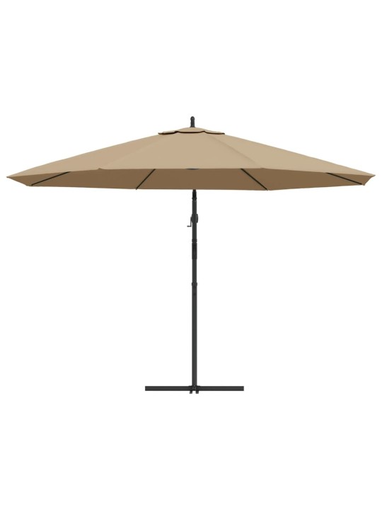 Saulessargs ar alumīnija kātu, 350 cm, pelēkbrūns