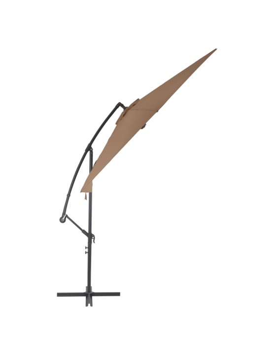 Saulessargs ar alumīnija kātu, 300 cm, pelēkbrūns