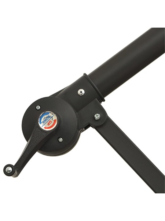 Saulessargs ar led gaismām un metāla kātu, 350 cm, zaļš
