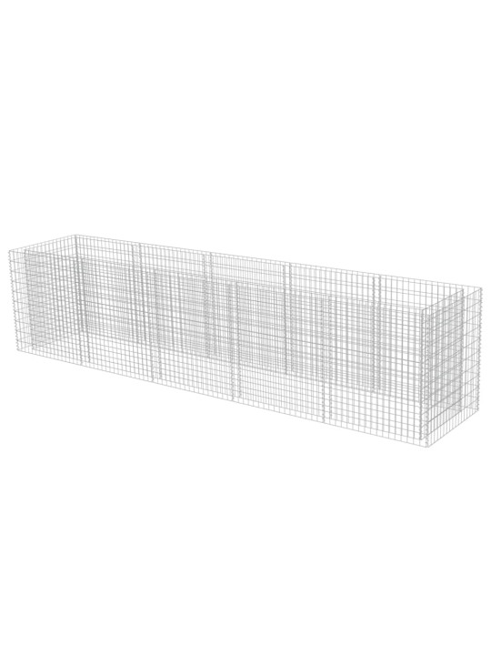 Gabions, augstā puķu kaste, cinkots tērauds, 450x90x100 cm