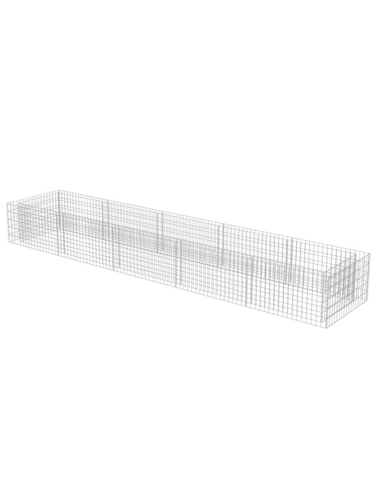 Gabions, augstā puķu kaste, cinkots tērauds, 450x90x50 cm