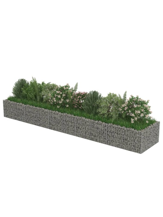 Gabions, augstā puķu kaste, cinkots tērauds, 450x90x50 cm