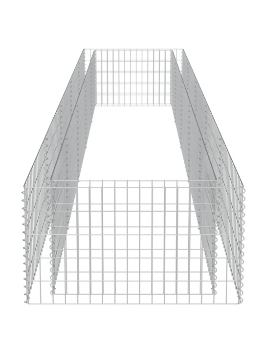 Gabions, augstā puķu kaste, cinkots tērauds, 450x90x50 cm