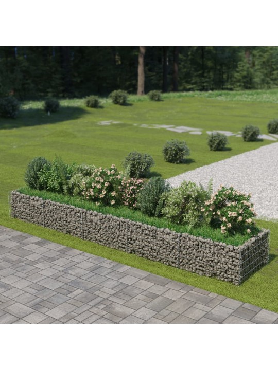 Gabions, augstā puķu kaste, cinkots tērauds, 450x90x50 cm
