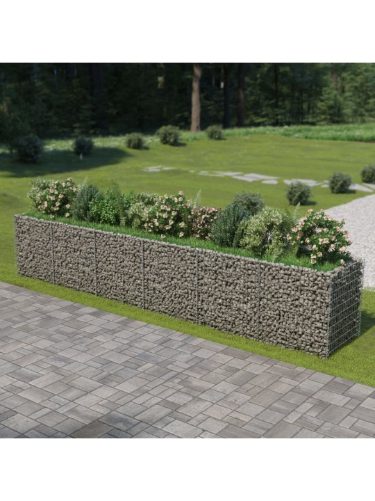Gabions, augstā puķu kaste, cinkots tērauds, 540x90x100 cm