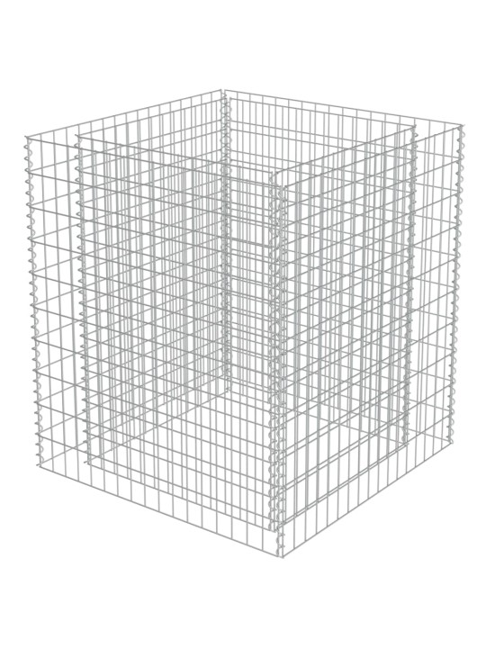 Gabions, augstā puķu kaste, cinkots tērauds, 90x90x100 cm