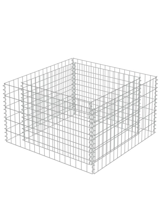 Gabions, augstā puķu kaste, cinkots tērauds, 90x90x50 cm