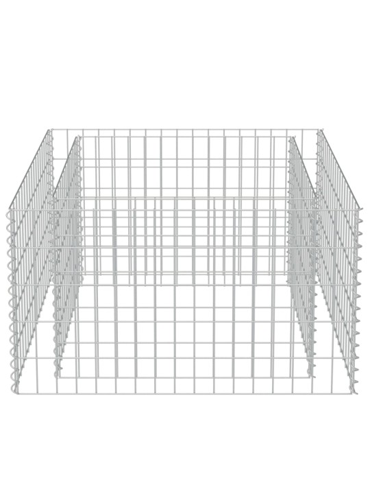 Gabions, augstā puķu kaste, cinkots tērauds, 90x90x50 cm
