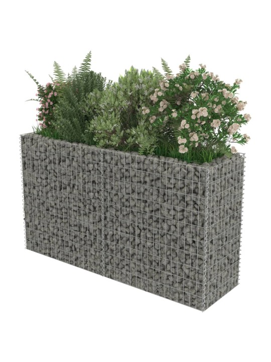 Gabions, augstā puķu kaste, cinkots tērauds, 180x50x100 cm