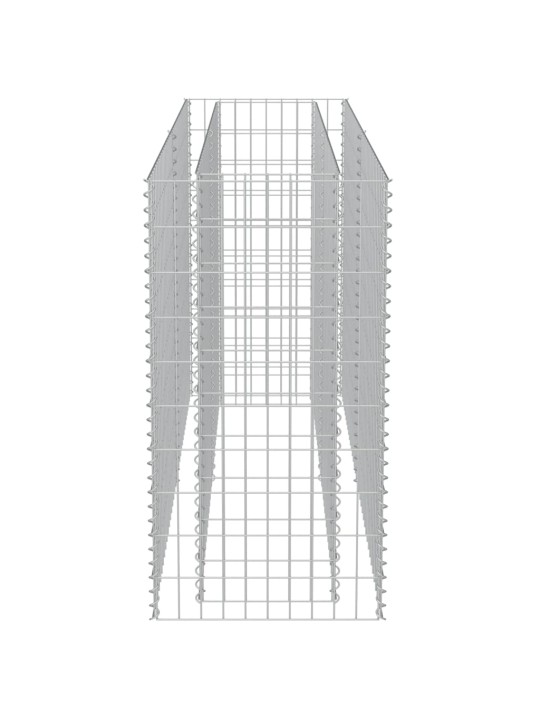 Gabions, augstā puķu kaste, cinkots tērauds, 180x50x100 cm