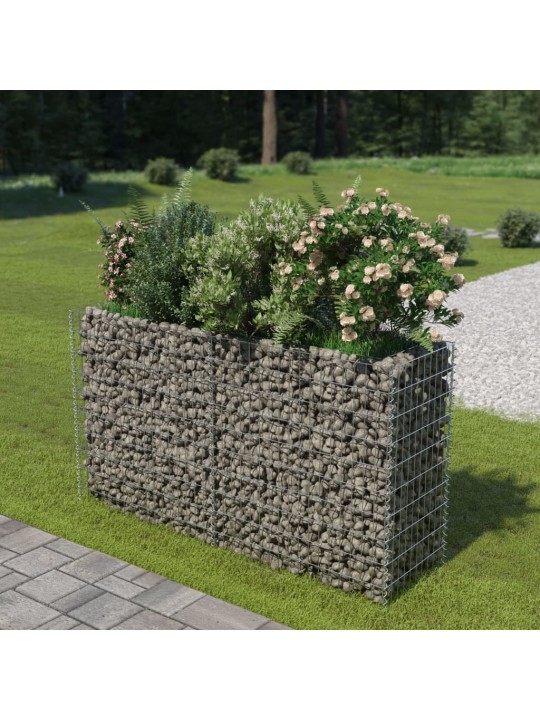 Gabions, augstā puķu kaste, cinkots tērauds, 180x50x100 cm