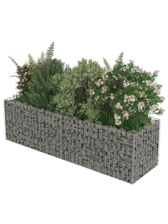 Gabions, augstā puķu kaste, cinkots tērauds, 180x50x50 cm