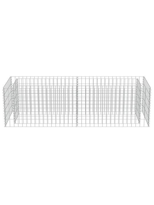 Gabions, augstā puķu kaste, cinkots tērauds, 180x50x50 cm