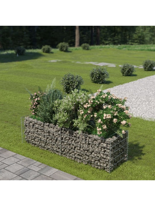 Gabions, augstā puķu kaste, cinkots tērauds, 180x50x50 cm