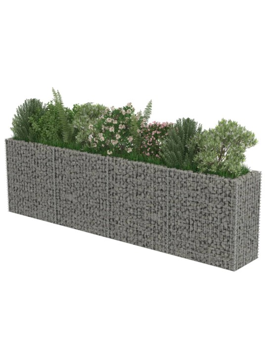 Gabions, augstā puķu kaste, cinkots tērauds, 360x50x100 cm