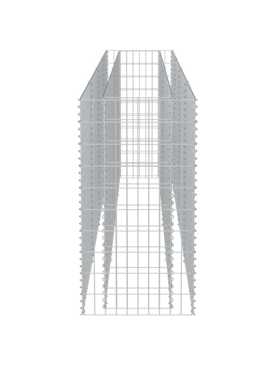 Gabions, augstā puķu kaste, cinkots tērauds, 360x50x100 cm