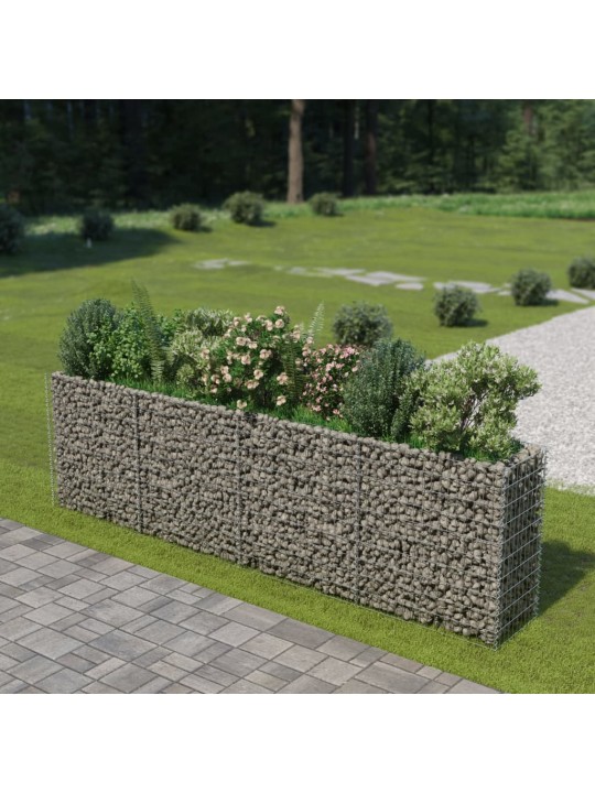 Gabions, augstā puķu kaste, cinkots tērauds, 360x50x100 cm