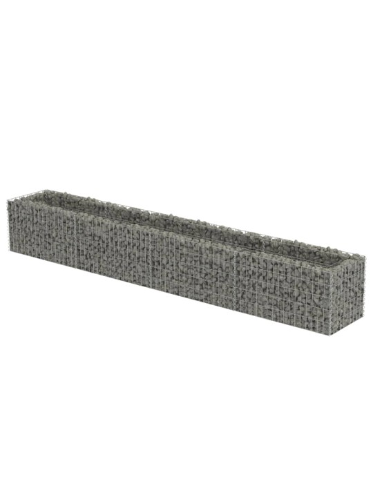 Gabions, augstā puķu kaste, cinkots tērauds, 360x50x50 cm