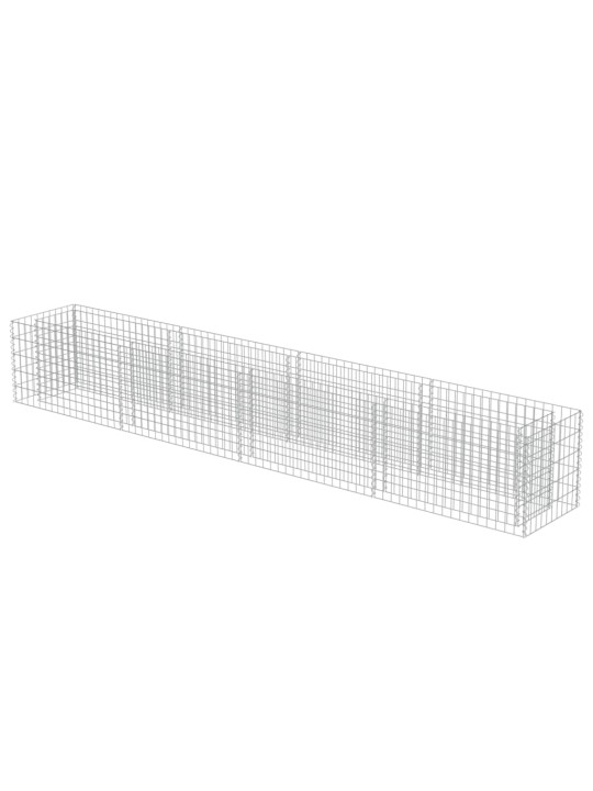Gabions, augstā puķu kaste, cinkots tērauds, 360x50x50 cm