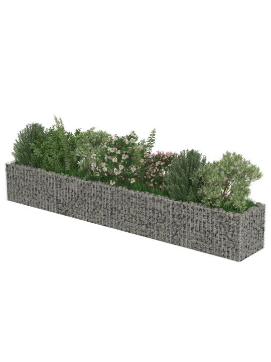 Gabions, augstā puķu kaste, cinkots tērauds, 360x50x50 cm