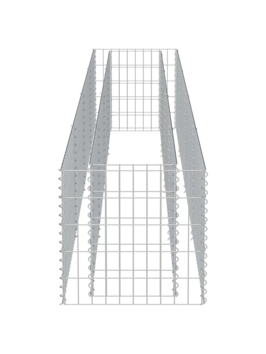 Gabions, augstā puķu kaste, cinkots tērauds, 360x50x50 cm