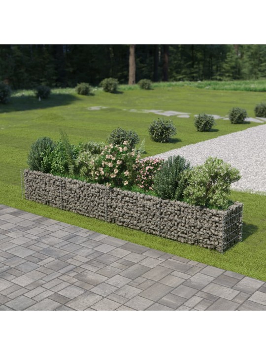 Gabions, augstā puķu kaste, cinkots tērauds, 360x50x50 cm
