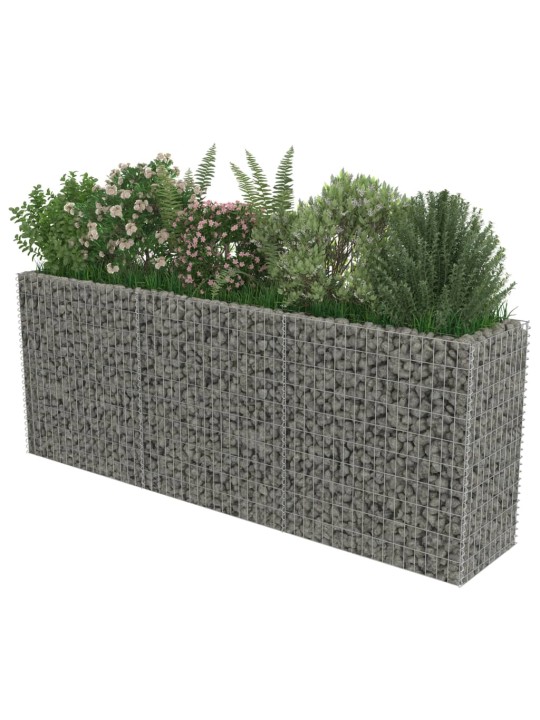 Gabions, augstā puķu kaste, cinkots tērauds, 270x50x100 cm