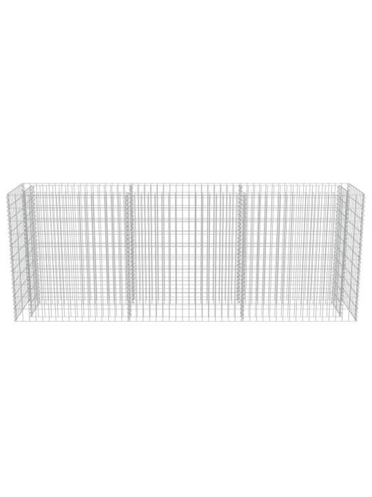 Gabions, augstā puķu kaste, cinkots tērauds, 270x50x100 cm