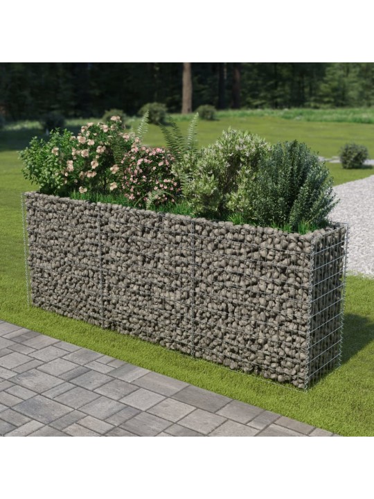 Gabions, augstā puķu kaste, cinkots tērauds, 270x50x100 cm