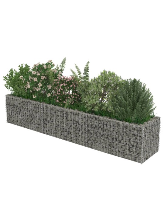 Gabions, augstā puķu kaste, cinkots tērauds, 270x50x50 cm