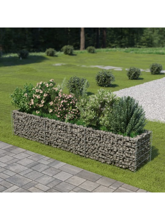 Gabions, augstā puķu kaste, cinkots tērauds, 270x50x50 cm