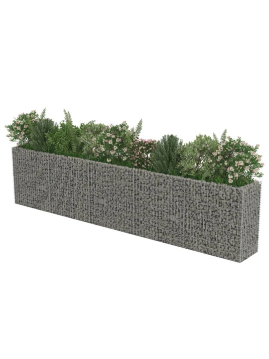 Gabions, augstā puķu kaste, cinkots tērauds, 450x50x100 cm