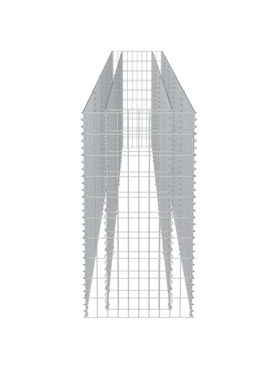 Gabions, augstā puķu kaste, cinkots tērauds, 450x50x100 cm