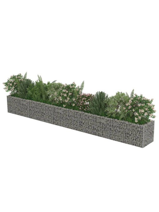 Gabions, augstā puķu kaste, cinkots tērauds, 450x50x50 cm